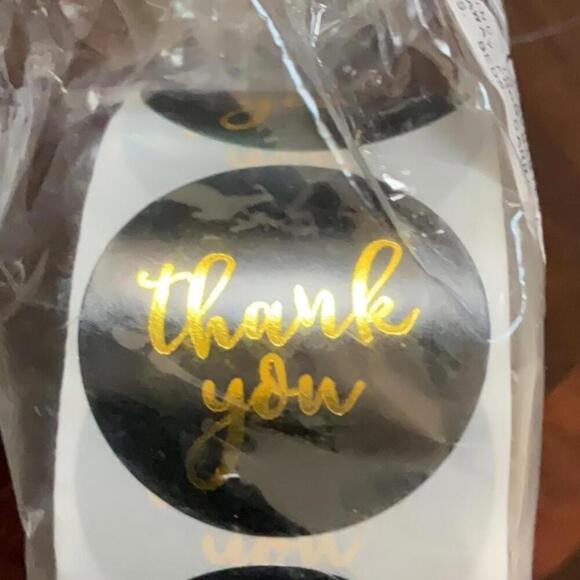 550 Black Thank you business cards and stickers - Picture 3 of 4